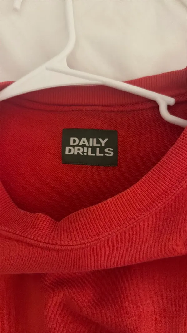 Red Daily Drills Crewneck Oversized - Image 5