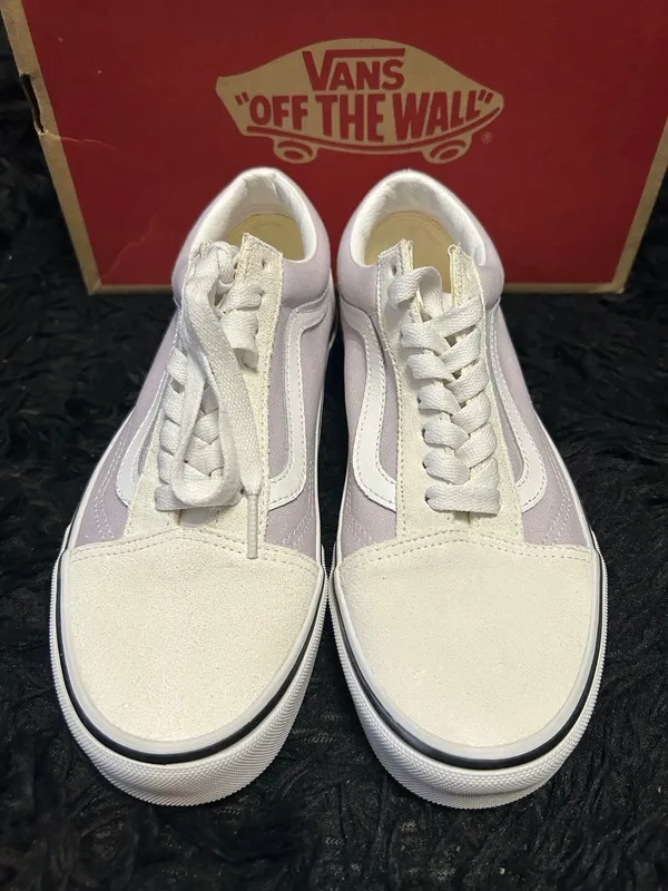 Vans Old Skool 2-tone suede lace up shoes sneakers women’s 8 new - Image 4