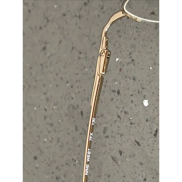 Nine West 21 Eyeglasses Frames ONLY 46-19-130 7FX Gold half rim pink tortoise - Image 7