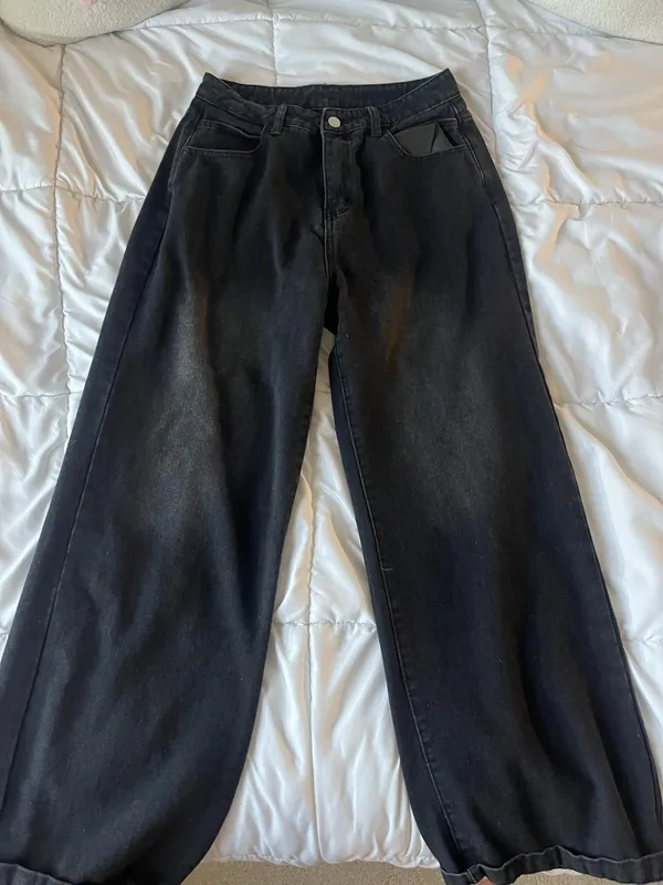 EMMIOL black baggy jeans - Image 2