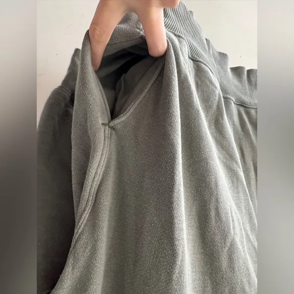Aerie Sage Green Distressed Oversized Crewneck‎ Pullover - Image 3