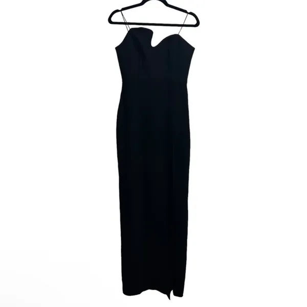 Amanda Uprichard Puzzle Gown Strapless Maxi Dress In Black - Image 4