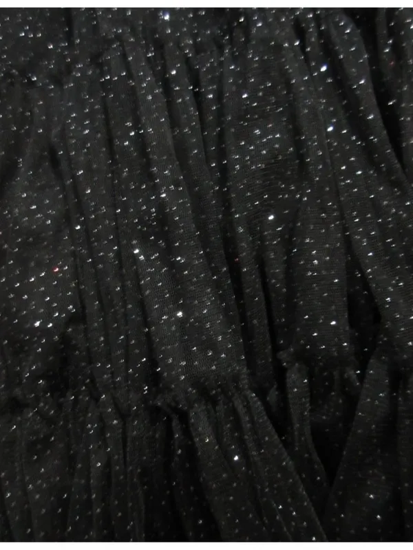 NWT Hill House Collector's Ellie Nap in Black Glitter Tulle Smocked Midi Dress M - Image 9