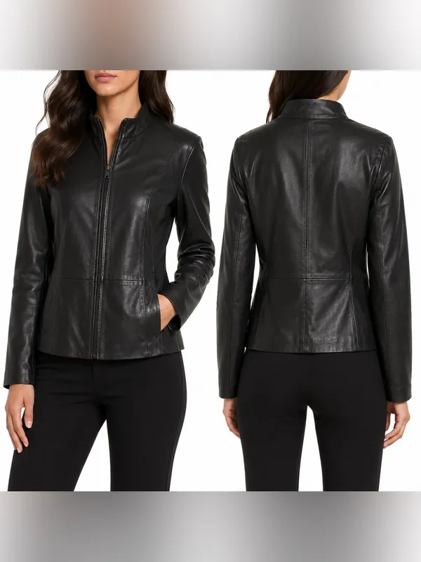 Vintage Wilsons Leather Maxima Ladies Jacket 100% Leather‎ Large Black - Image 2