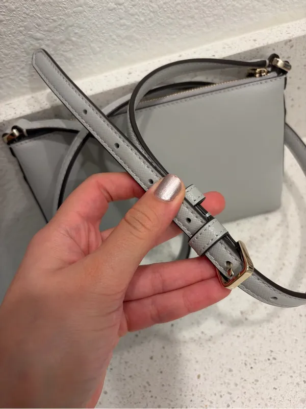 Kate Spade Grey Leather Crossbody Purse Women’s EUC - Image 10