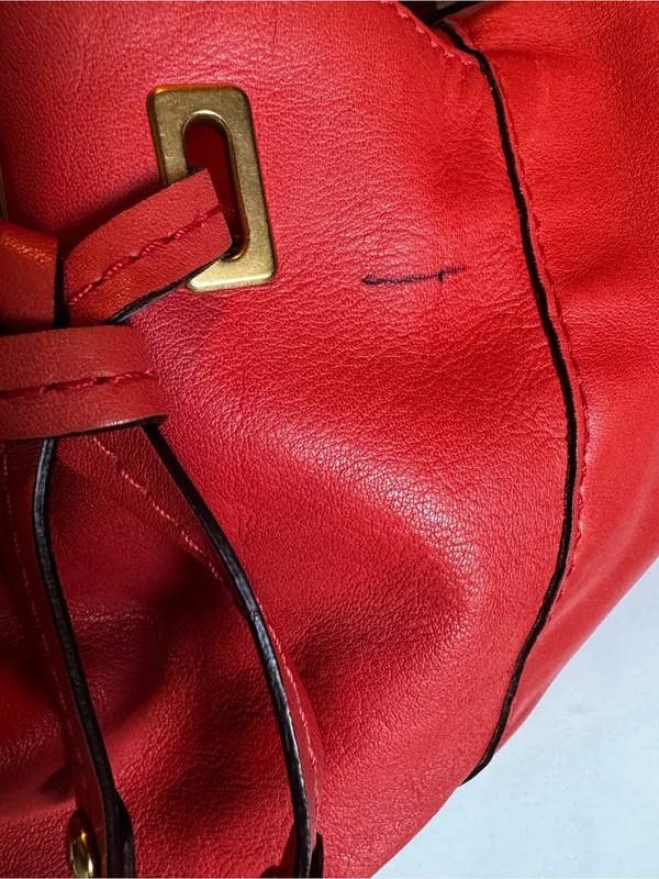 Coach Orange Leather Vintage Tote with Brass-Tone Hardware - Image 9