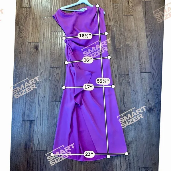 Elliat X Revolve Gwenyth orchid pink asymmetrical draped midi dress size M - Image 7