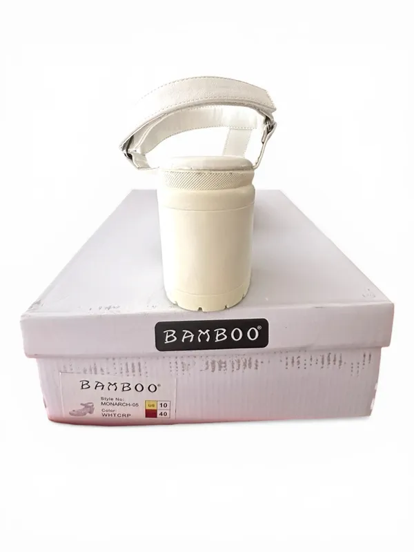 NWT Beautiful Bamboo platform sandal White Size 9 - Image 4