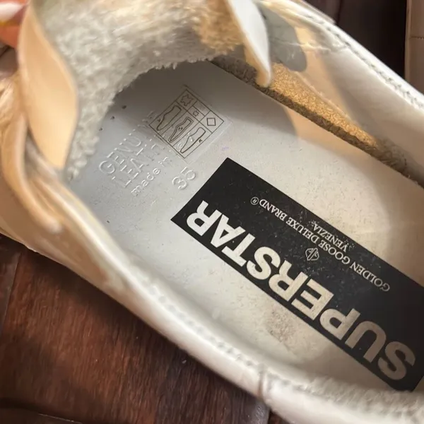 Golden Goose superstar‎ White / Pink leather women's sneakers size 35 - Image 9