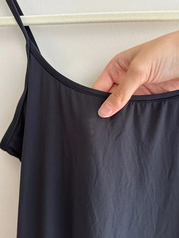 SKIMS Fits Everybody Slip Dress, Black/Onyx, Athleisure Mini, Size Large - Image 16