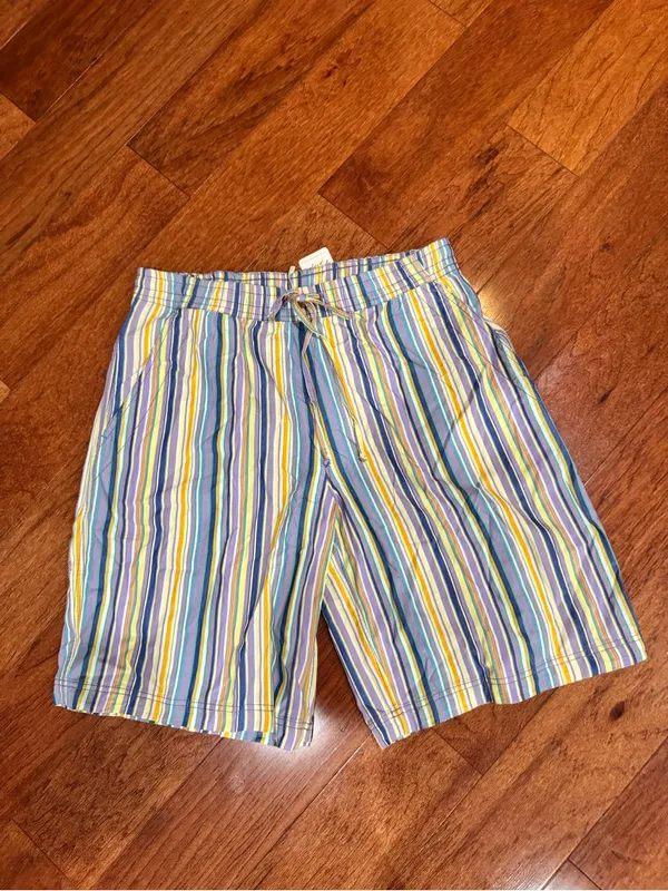 Free People Saylor Poplin Stripe Shorts NWT Size M - Image 3