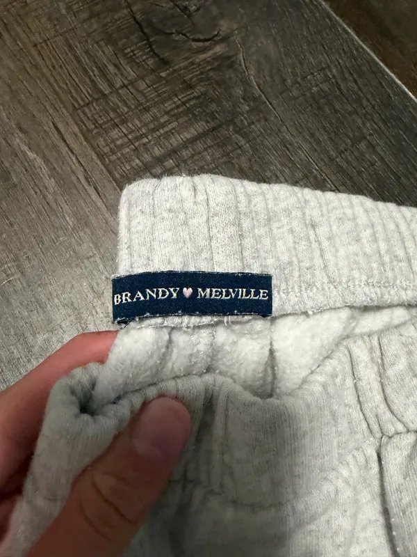 Brandy Melville Sweatpants Grey Rosa Light - Image 2