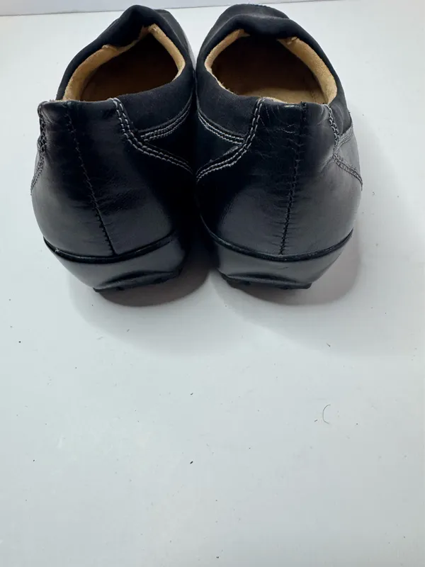 Naturalizer N5 Comfort Black Leather And Fabric Loafers Size 8W - Image 5