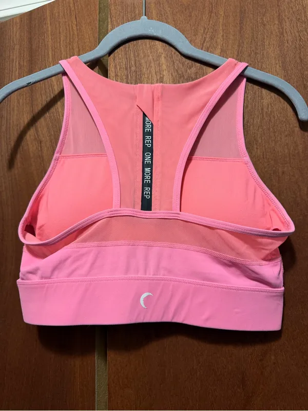 ZYIA ACTIVE Neon Coral Flower Power All Star Sports Bra - Image 3