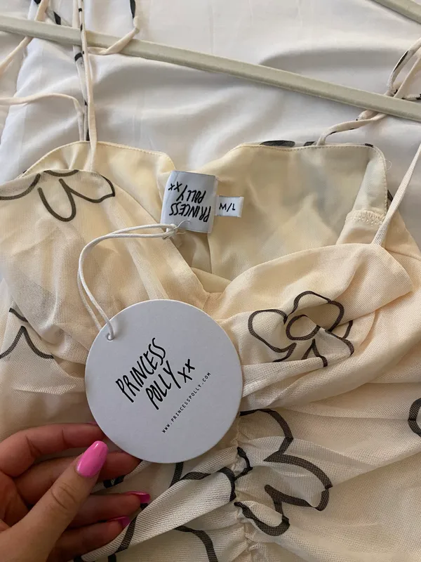 Princess Polly Beige Dress - Image 3