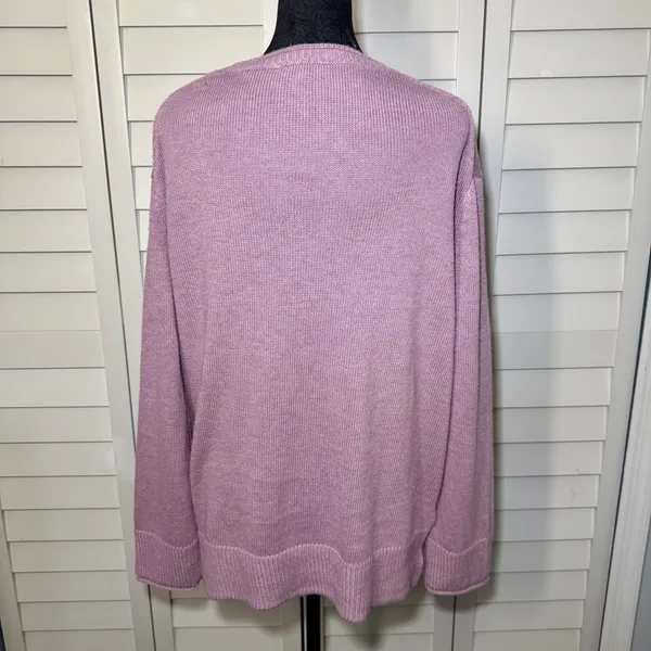 Ella Moss Women's Crewneck Super Soft Cozy Long Sleeve Sweater‎ Purple Size M - Image 3