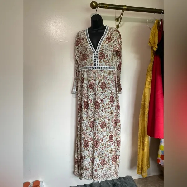 LUCCA- vintage Floral embroided lace Maxi Dress - Image 6