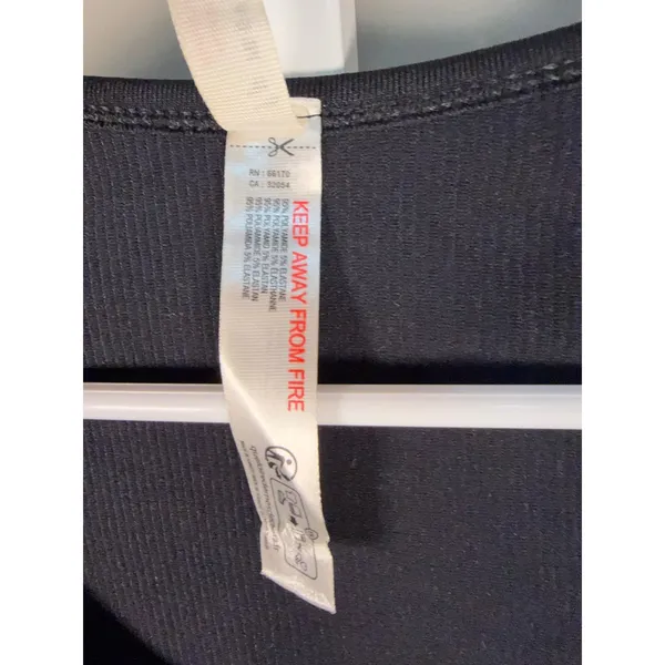 FP‎ Movement Free People Bail Out Long Sleeve Henley Open Back Top Black M/L - Image 6