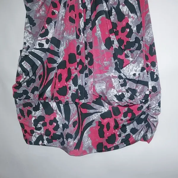 Wet Seal S Black Pink Leopard Bubble Top - Image 8