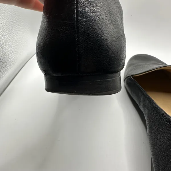 Naturalizer Emiline Black Leather Slip On Loafers Comfort‎ Ballet Flats 11M - Image 2