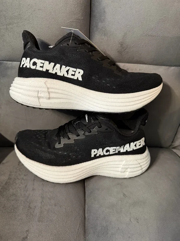 PACEMAKER Carbon Plate Running Shoes Black&White– Ultra-Lightweight 8.5W/7M - Image 2
