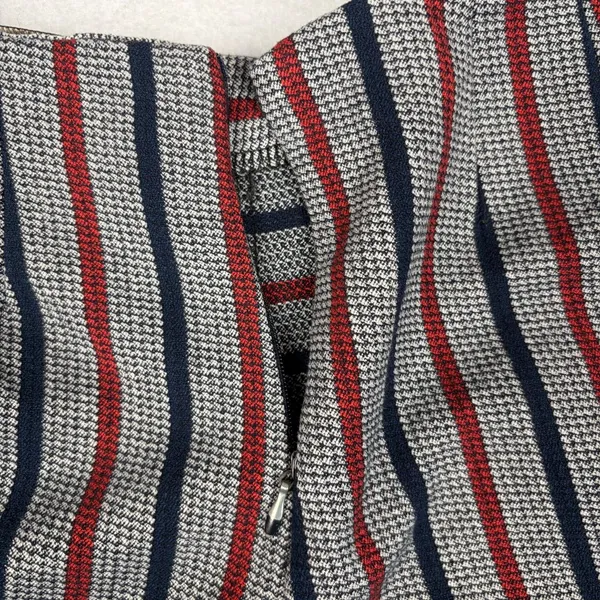 ZARA Trafaluc Striped Micro Skort Women's XS Red Blue Mini Pockets Preppy Chic - Image 9