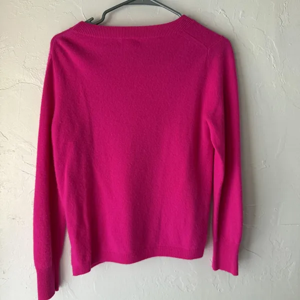 J‎ Crew Sweater Womens Medium Pink 100% Cashmere Crewneck Pullover Soft Classic - Image 8