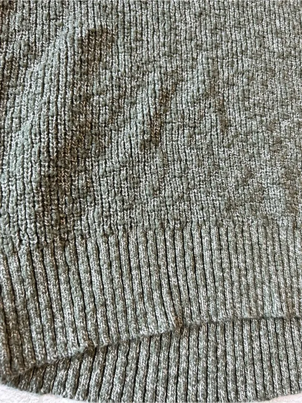 Aerie Hits the spot Mock neck Sweater Olive Green Marble size Medium - Image 7