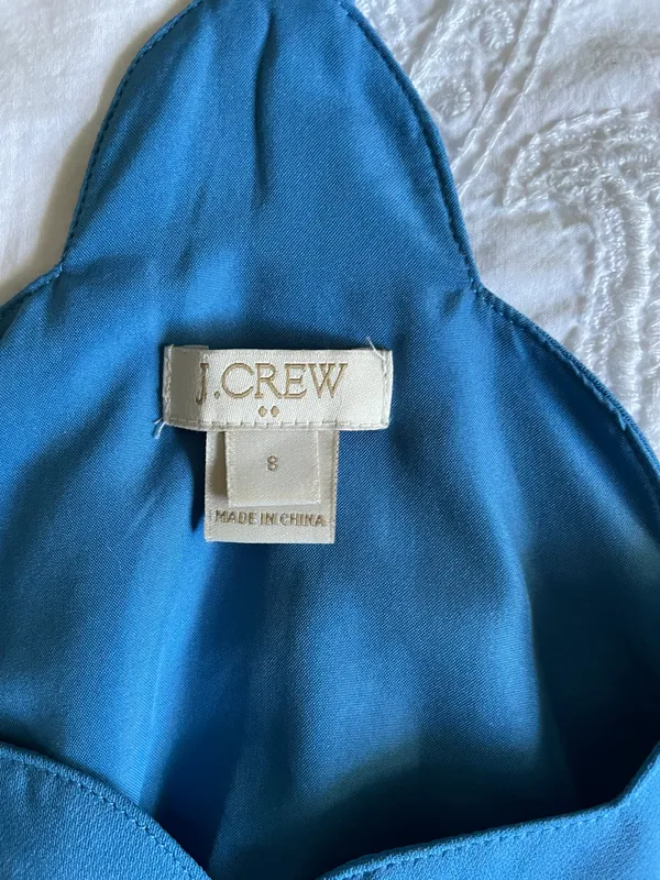 J.Crew Spaghetti Strap Blue Blouse - Image 2