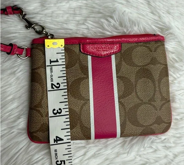 COACH Brown Pink Wristlet - Image 8
