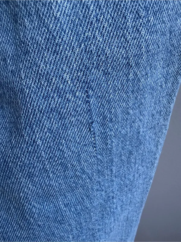 Evereve Ever Seamed Medium Blue Barrel Leg Jeans Size 30 High Rise Ankle Length - Image 15