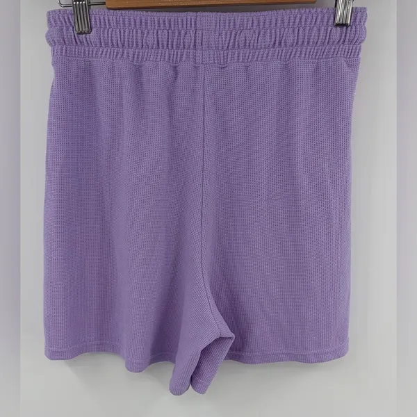 Tommy John women’s waffle knit lavender lounge short w/ pockets size S - Image 5