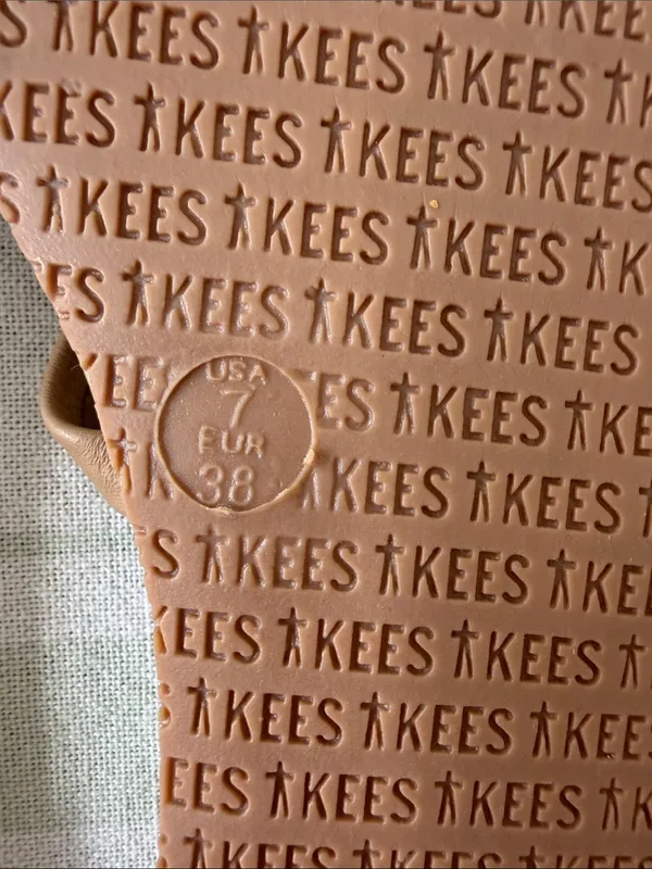 TKEES Slim Double-Strap Sandals in Tan - Image 3