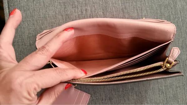 PRADA Women's Bi-fold Long Wallet 1MH132, Gray - Image 7