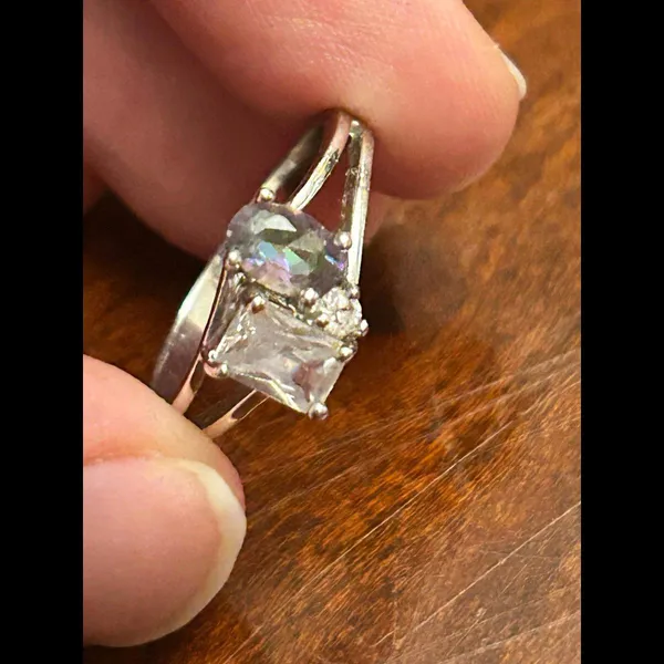 Fashion jewlery silver tone ring size 7 i1 - Image 4