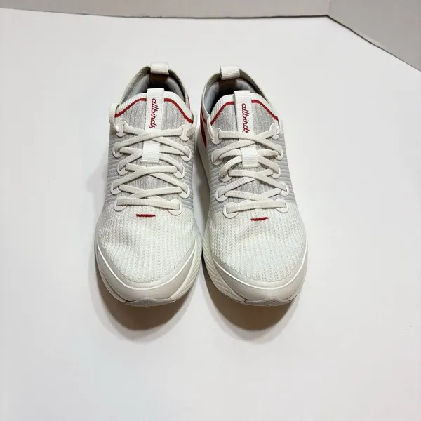Women’s Allbirds Tree Glider Sneakers Blizzard & Bold Red Size 8.5 Athletic - Image 12