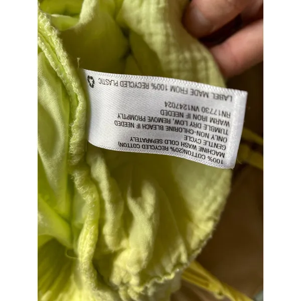 Universal Thread Cotton‎ Gauze Shorts Pale Yellow Natural Fibers Lemon Summer XS - Image 4