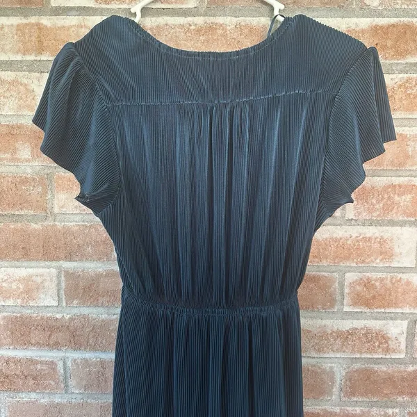 Baltic Born Athena Maxi Dress Gown Pleated Teal Blue Small - Image 8