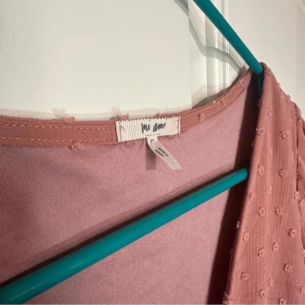 Mi Ami Sold at Francesca’s Audrey Clip Dot Wrap Dress‎ Pink Size: Large - Image 3