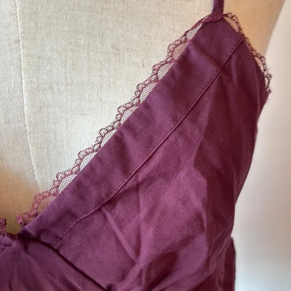 Fitted Purple Asymmetrical Bustier Camisole Size M - Image 5