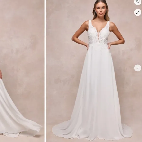 LULUS Bridal Wedding Elegant Sophisticated Floral Sexy Mermaid Gown - Image 3