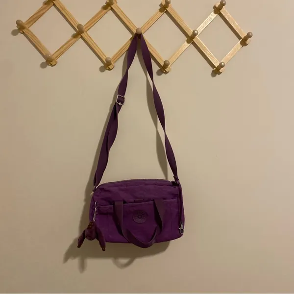 Kipling Purple Crossbody Bag w/ Keychain - Image 2