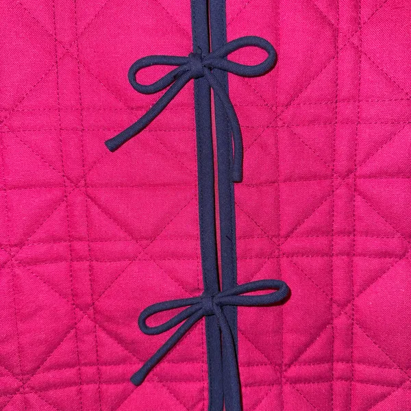 NWT $138 Anthropologie x DOLAN Pink Bow-Front Linen Quilted Lady Jacket S - Image 8