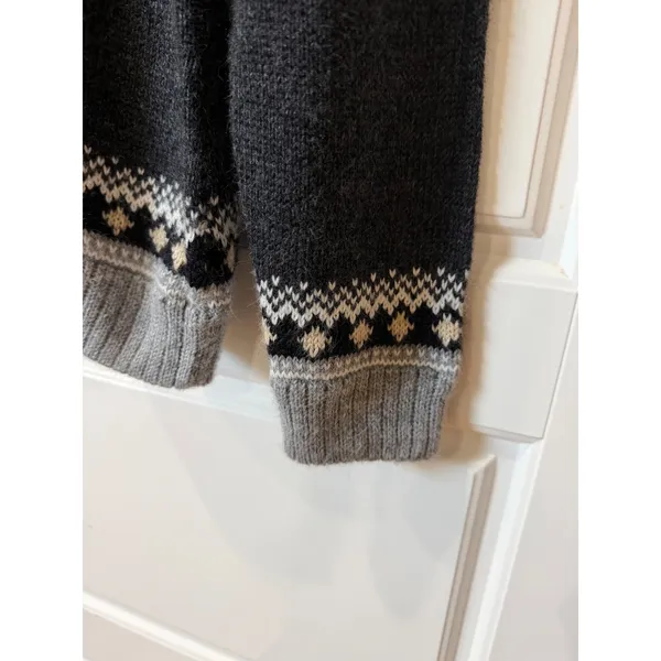 Artesania 1983 Alpaca Fair Isle Sweater XL Nordic Scandi Hand Knit Peru - Image 4