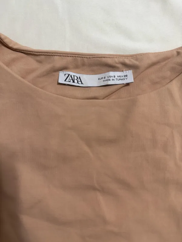 Zara Tan color halter neck bodysuit/S - Image 2
