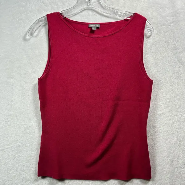 Ann Taylor Womens Medium Raspberry Red Silk Blend Cardigan and Shell Twin Set‎ - Image 7