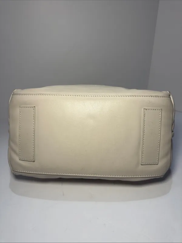 Moncler Amandine Borsa White Leather Puffer Satchel - Image 13
