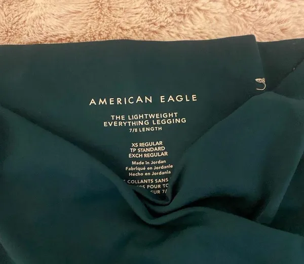 American Eagle turquoise  crossover leggings- x small - Image 2
