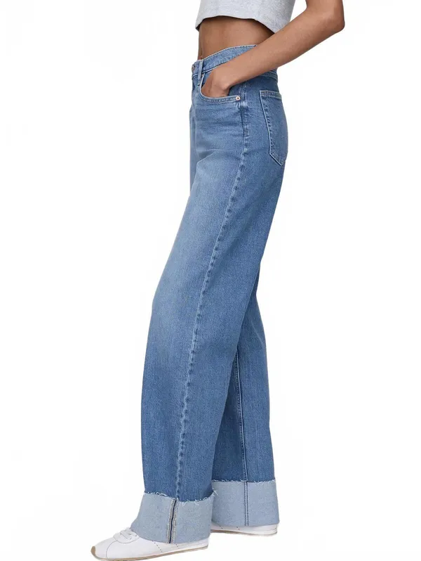 Gap Petite Mid Rise Cuffed '90s Loose Jeans NWT Medium Indigo Sz 29 Petite / 8P - Image 3