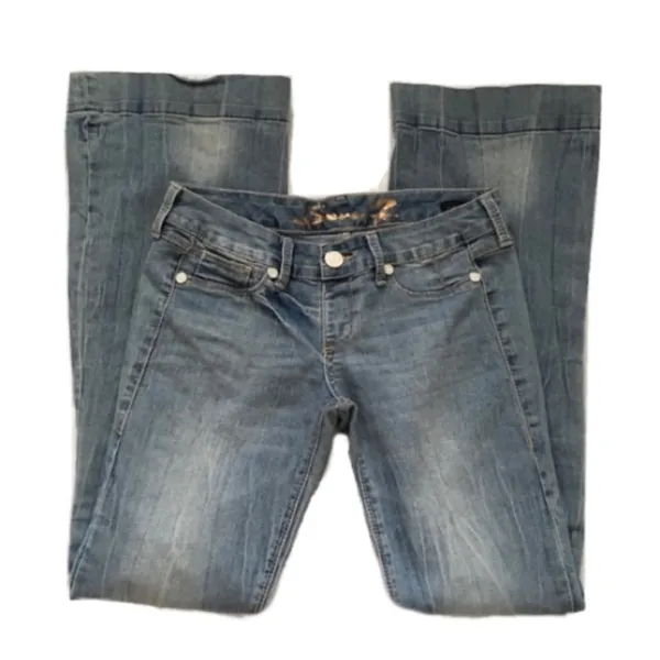 Seven7 Boho Flare Bell Botttom Flare Jeans 28 - Image 3